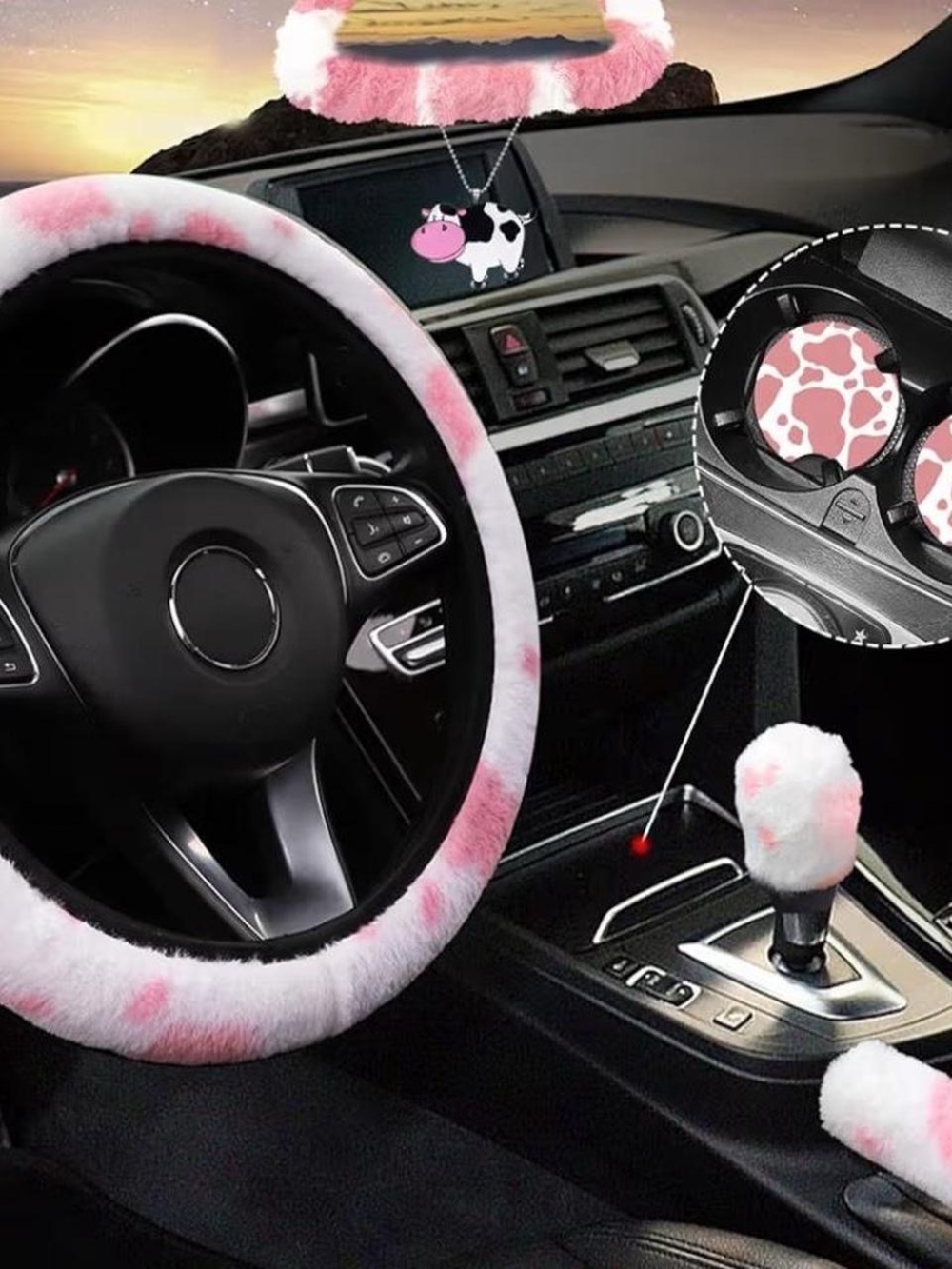 Pink & White Fuzzy Accessory Set - Picture 5 of 7